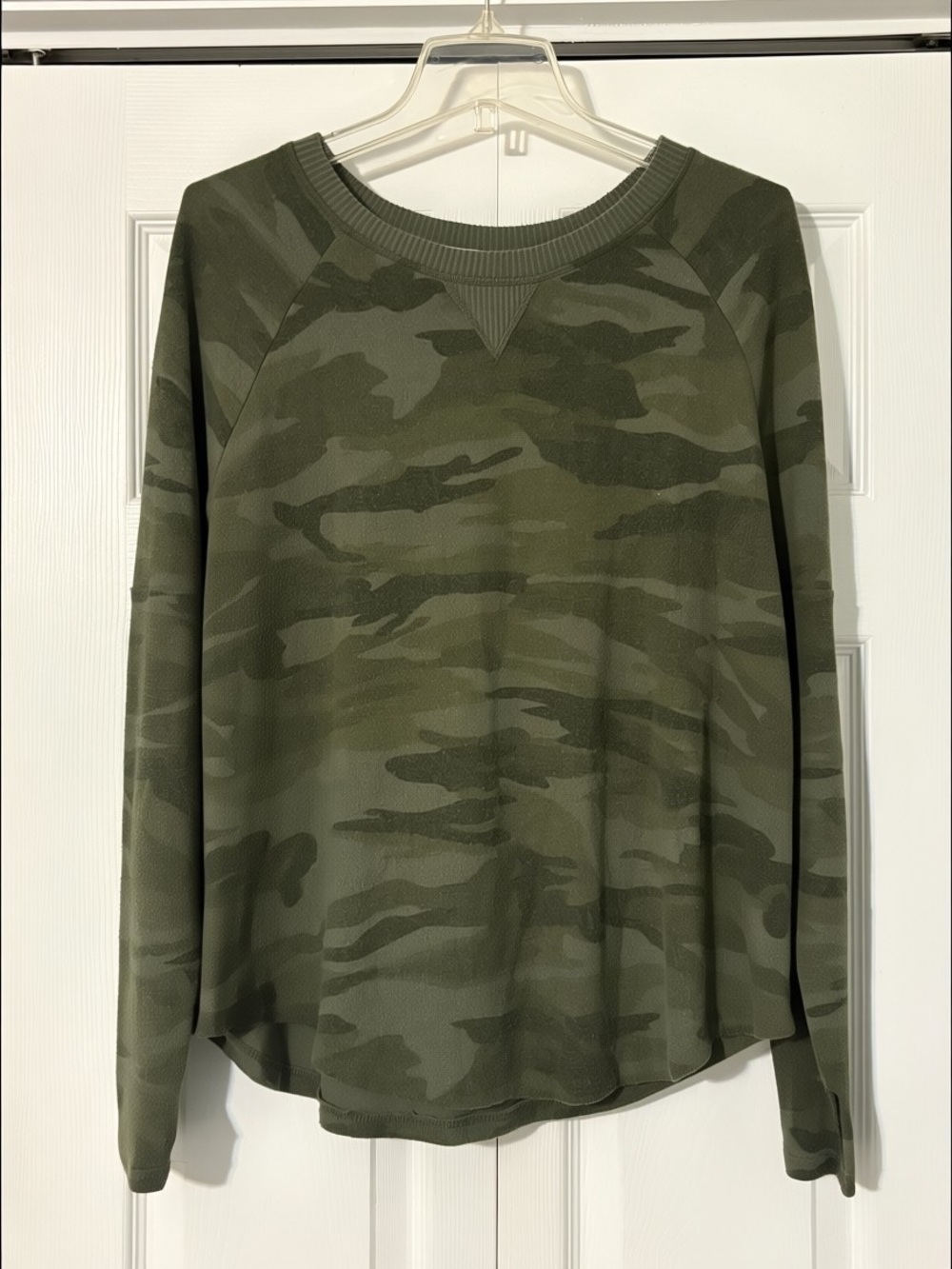 Sweet Romeo Olive Camo long sleeve top - Picture 2 of 5